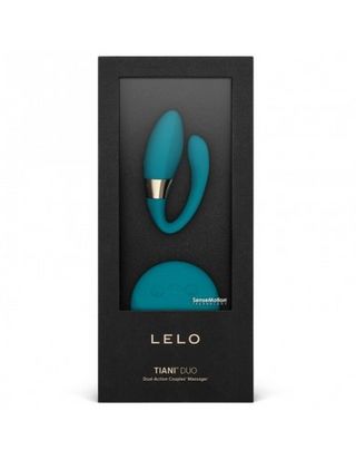 LELO TIANI DUO Vibrating Couples Massager, Ocean Blue Sensual Lace and Leather LELO TIANI DUO Vibrating Couples Massager, Ocean Blue Sensual Lace and Leather